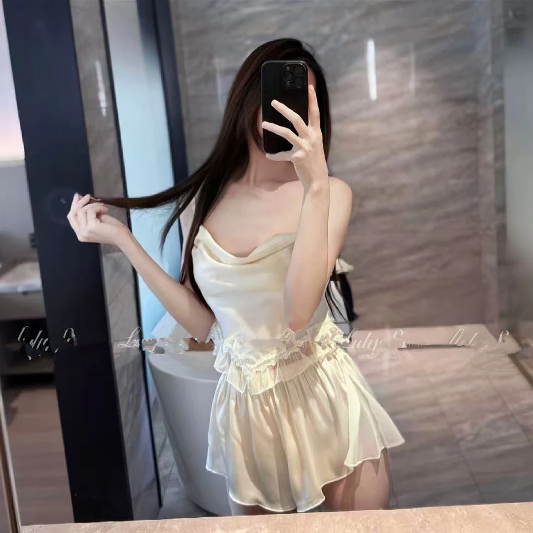 荡领三件套吊带睡衣女款爆款2025新款夏季薄款冰丝纯欲家居服套装