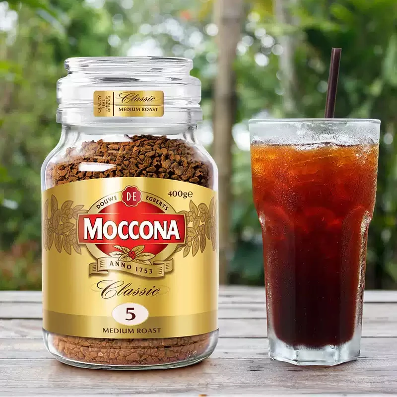 荷兰进口摩可纳Moccona经典深度烘焙/中度冻干意式黑咖啡咖啡400g