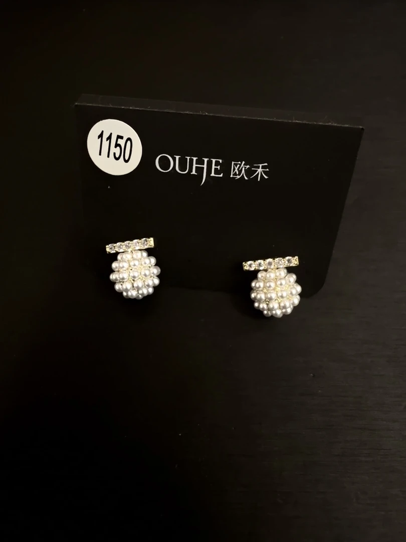 铜合金仿珍珠耳饰 欧禾时尚耳饰1150
