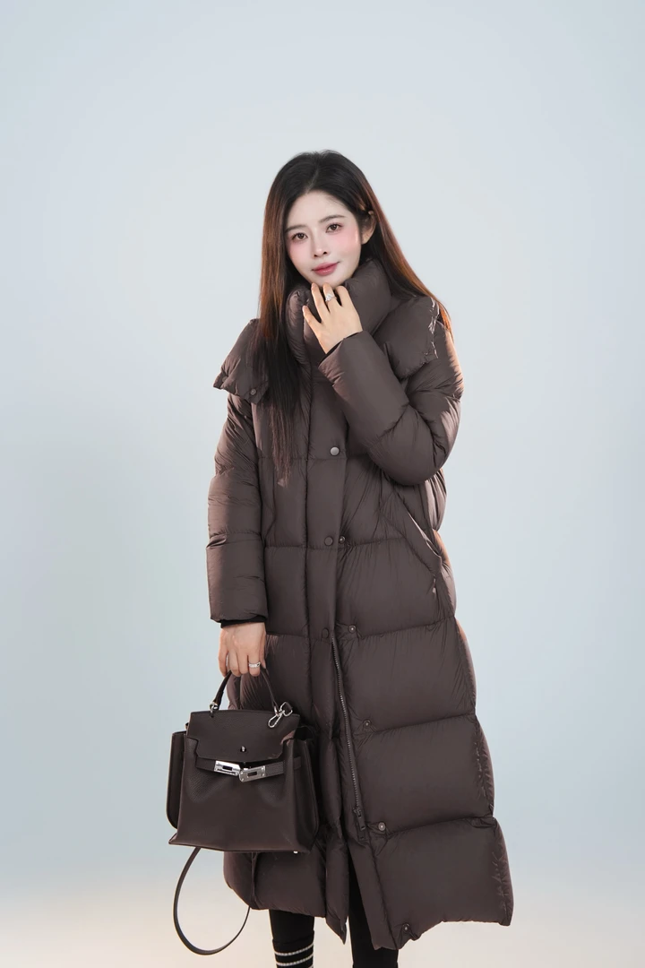 只出不进 女款长款鹅绒服 12-6冬季新款时尚百搭鹅绒服A1607O