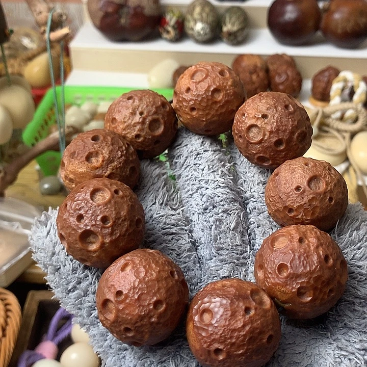 吊坠千眼菩提橄榄核雕手持