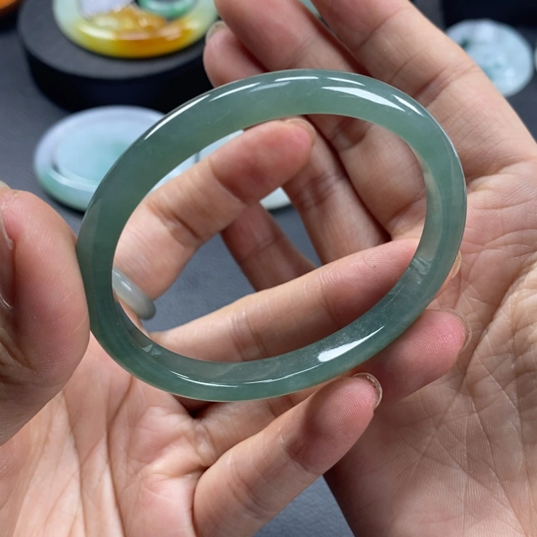 翡翠未镶嵌手镯天然翡翠手镯54.8贵妃