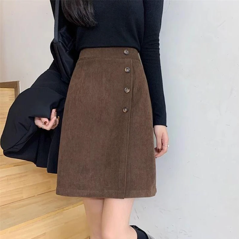 a字裙半身裙女遮肚显瘦新款大码短裙子洋气百搭高腰裙裤时髦2872