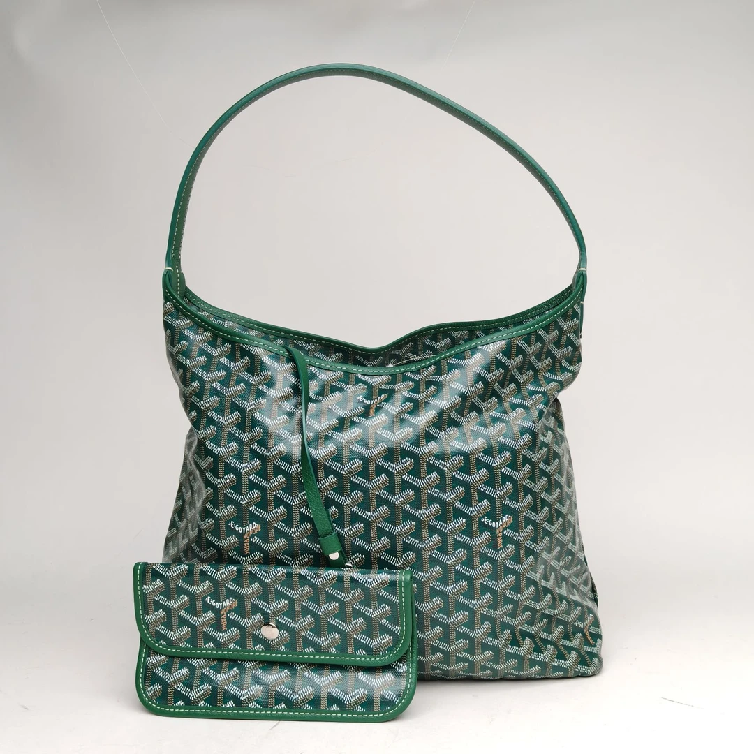 99新 Goyard 小花柳 Hobo Bag 子母腋下包 绿色