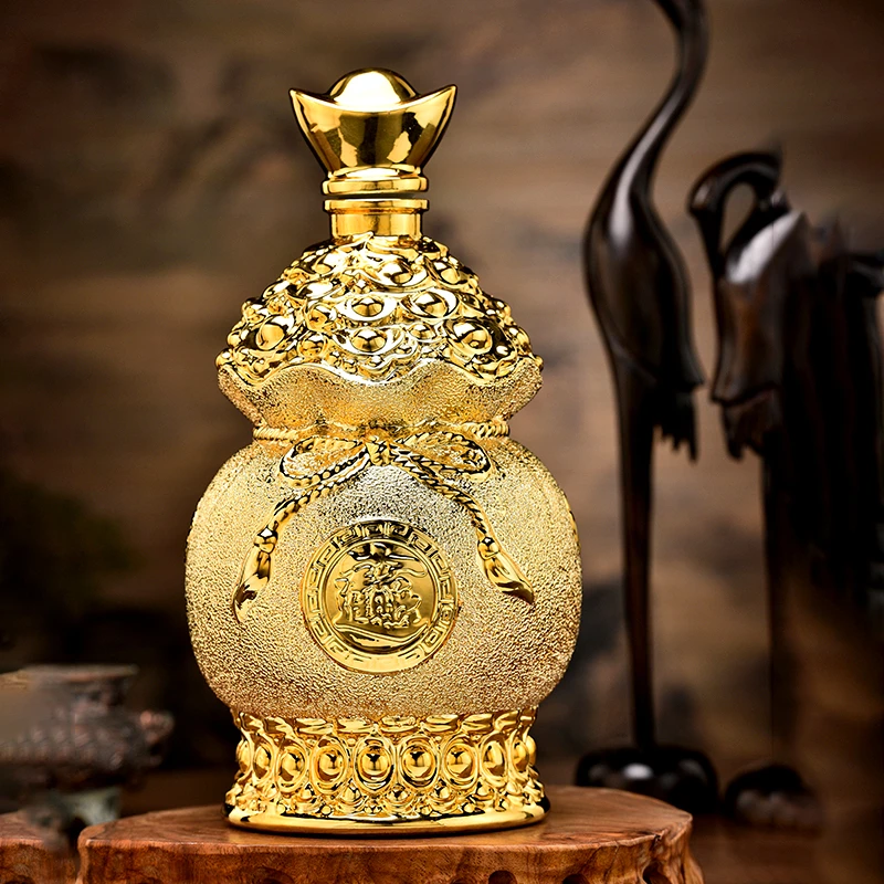 好粮心八方来财酒特调五粮固态酿造浓香型优级白酒陶瓷52度1500ml