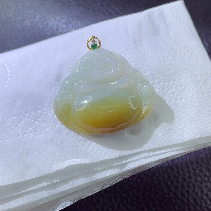 定制翡翠18K金镶嵌翡翠