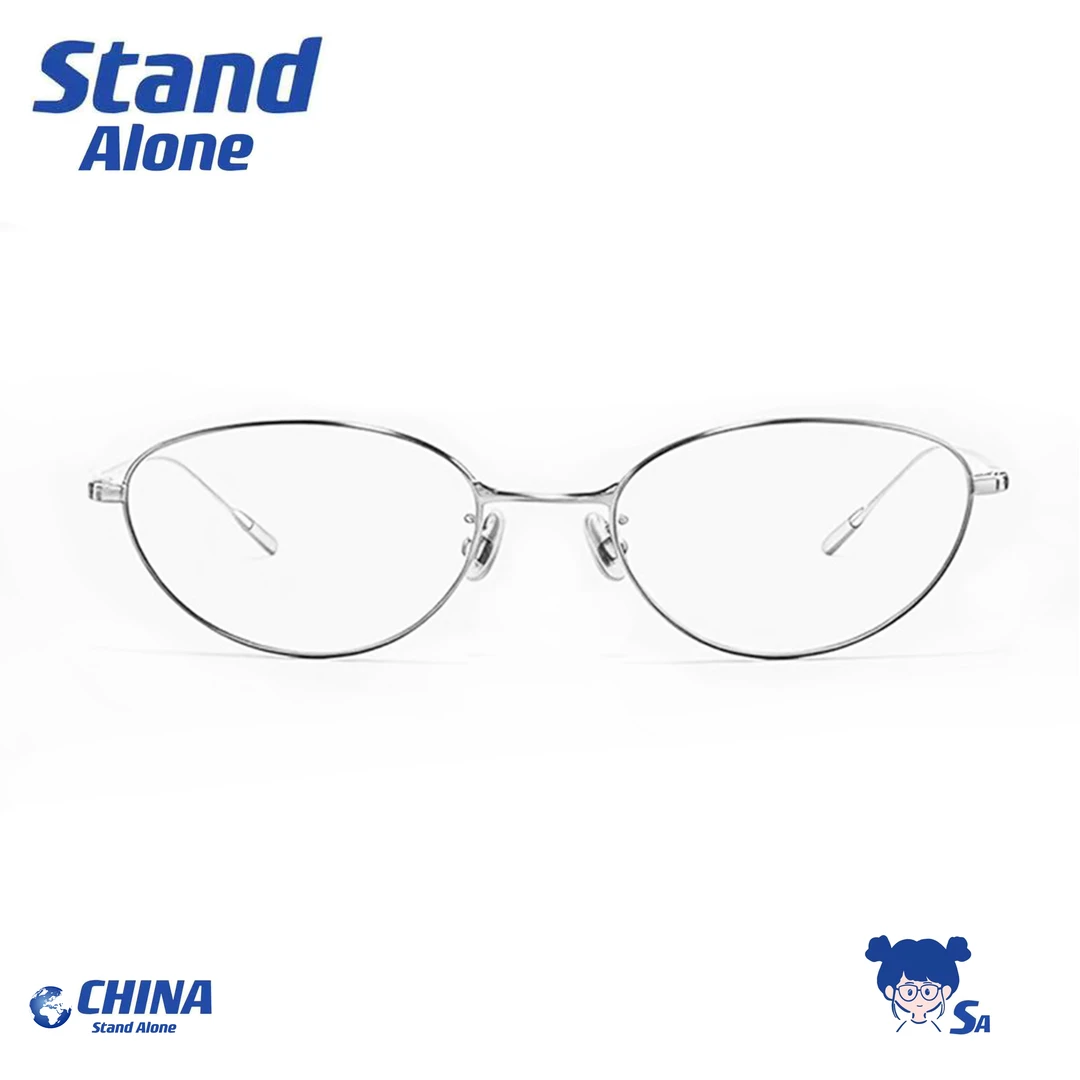 老钱风猫眼近视眼镜女度数可配复古高级感纯欲银丝小框眼镜框镜架