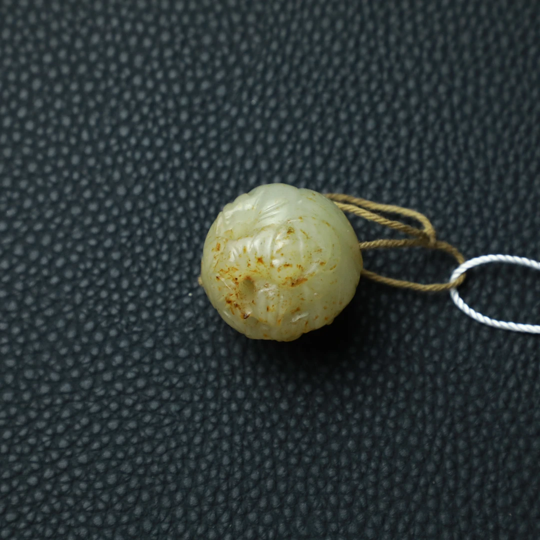 TCWWA06755清晚和田白玉宝相珠