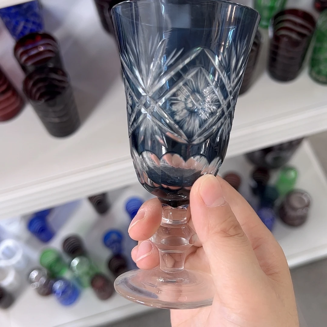 水晶玻璃高脚款微瑕一个