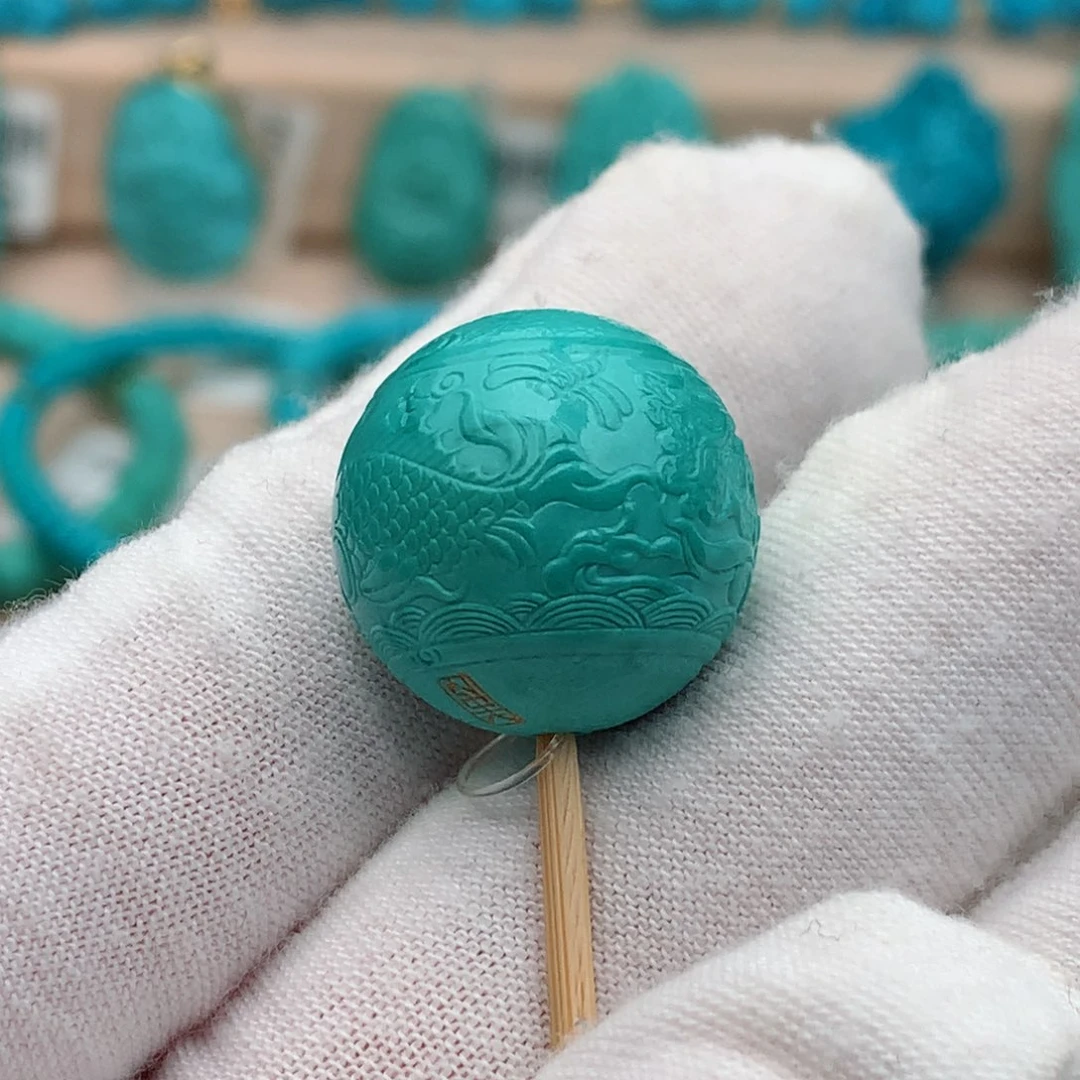 绿松石未镶嵌珠宝奇石18.5mm