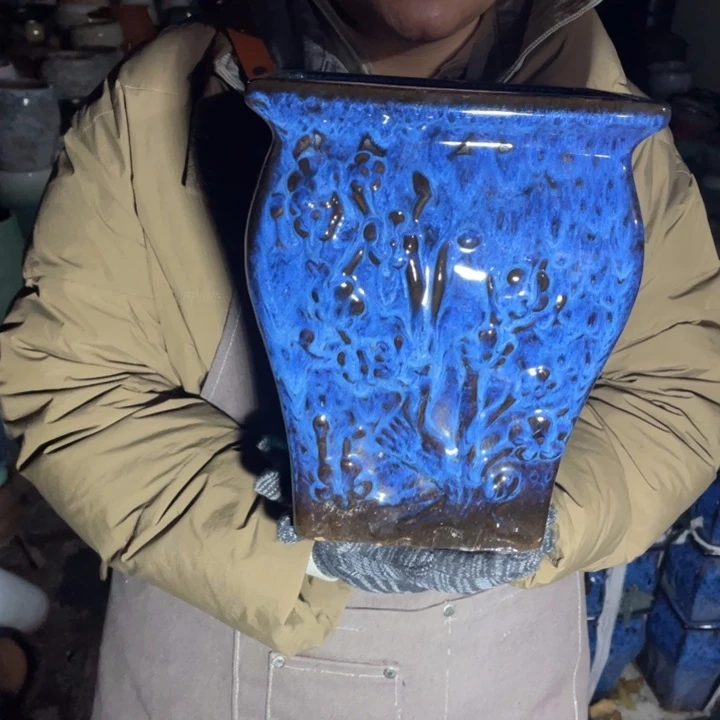 紫砂花盆口20高24正品正品