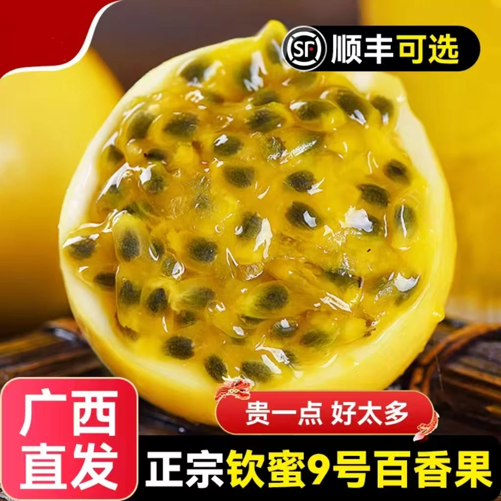 广西新鲜现摘钦蜜9号百香果当季水果风扇大果爆甜面包果将军