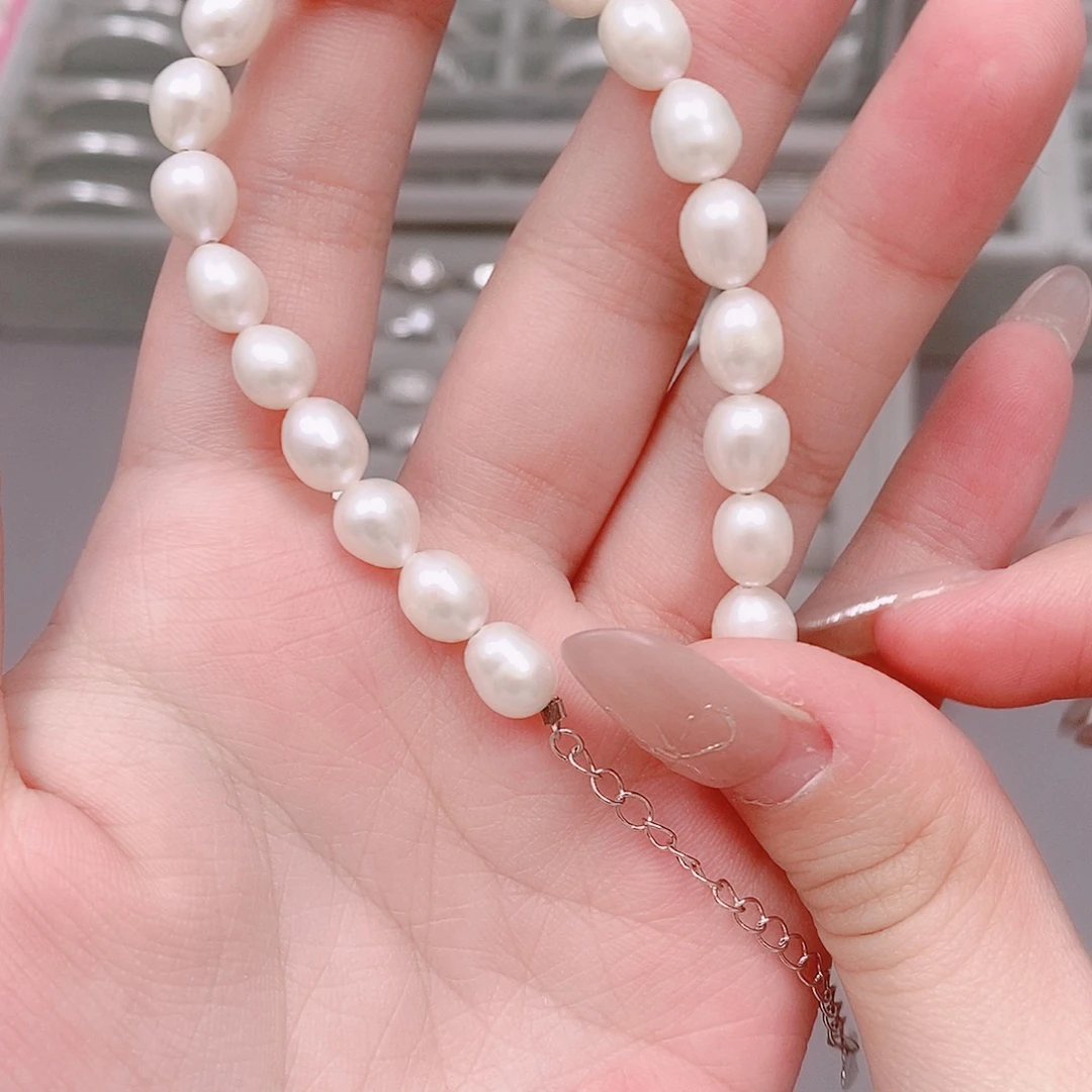 足银卡7-8珠珠手链