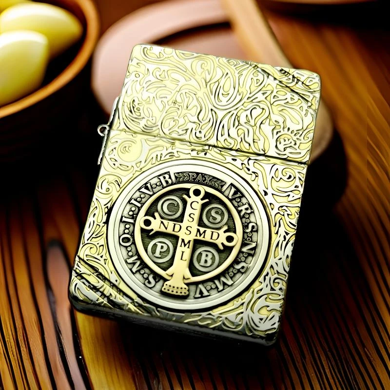 【老李推荐】zippo打火机康斯坦丁牧师1935银章五面雕刻DYJ1