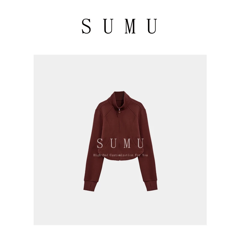 宿慕上衣女外套2024新款爆款春夏季长袖立领夹克高级感气质19575