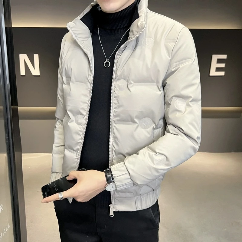 冬季羽绒服男士2025新款男装潮牌轻薄保暖立领冬装白鸭绒加厚外套