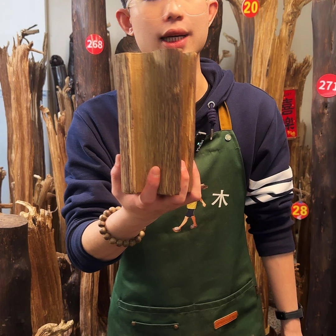 沉香摆件天然沉香原木摆件➕底座