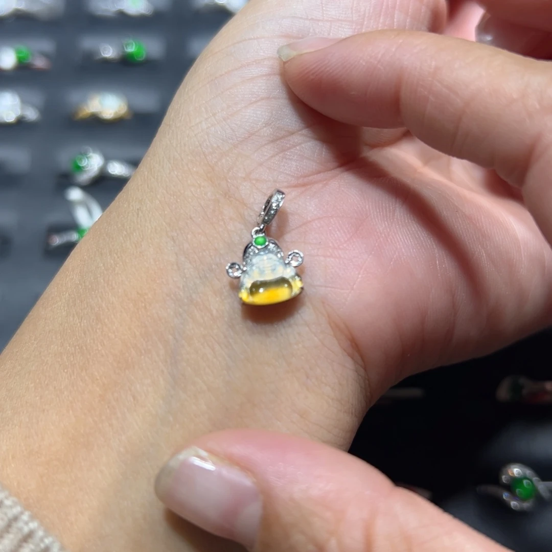 翡翠颈饰18K金镶嵌?****N吊坠