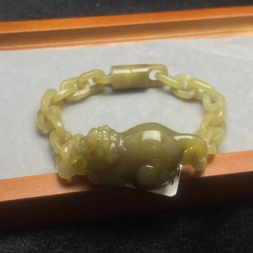 和田玉糖色手链V058