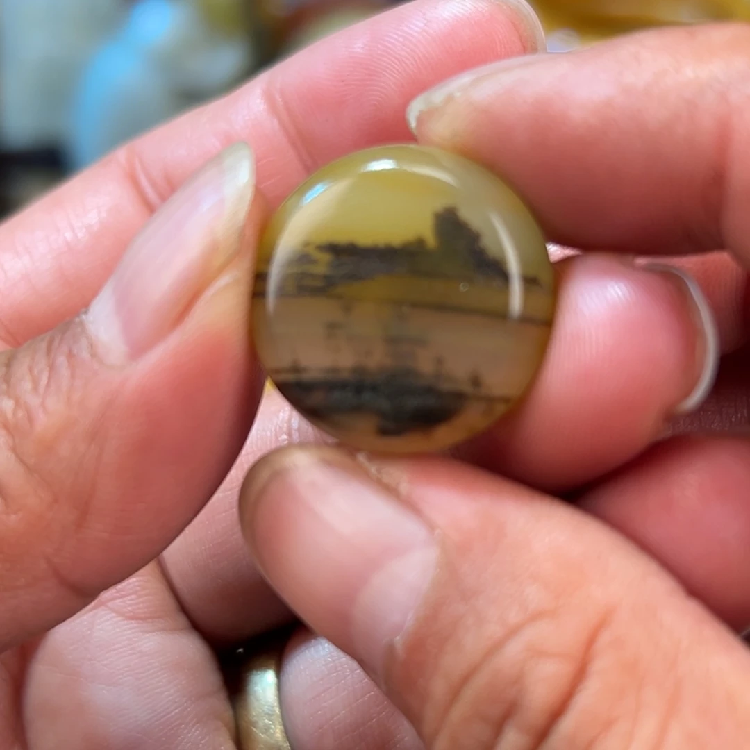 石英质玉（黄龙玉）合金颈饰