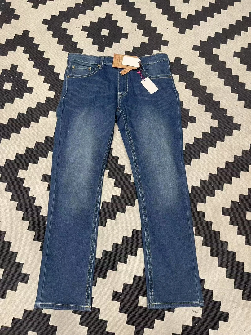 27447- 百搭高腰洗水小脚牛仔裤复古美式水洗宽松