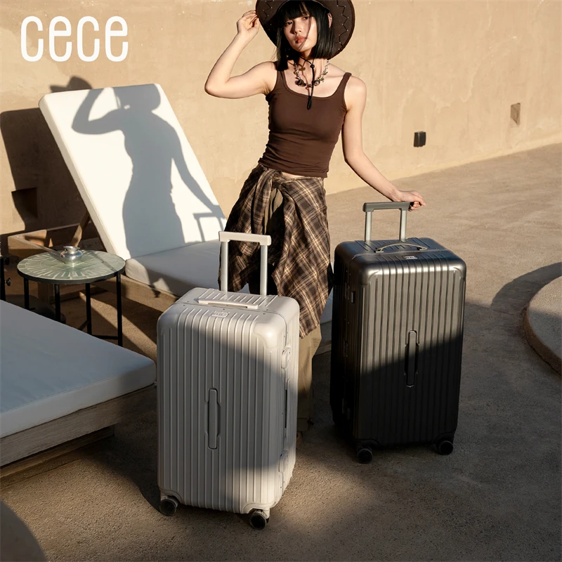 CECE2025新款行李箱女大容量加厚铝框旅行箱男学生拉杆密码皮箱子
