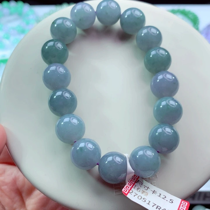 翡翠未镶嵌手链卡12.5