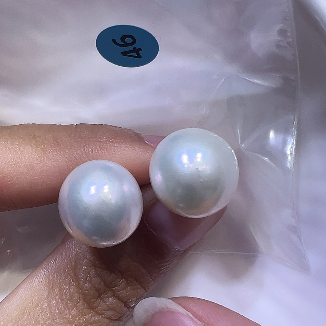 银S925镶嵌耳饰淡水珍珠