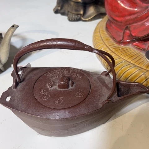 蜜安罐瓷香炉锡茶则