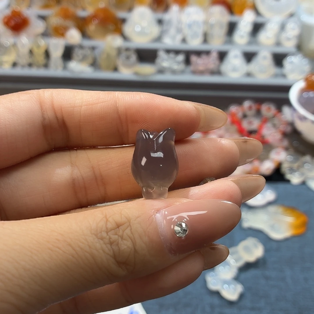 幸***草玛瑙/玉髓未镶嵌颈饰