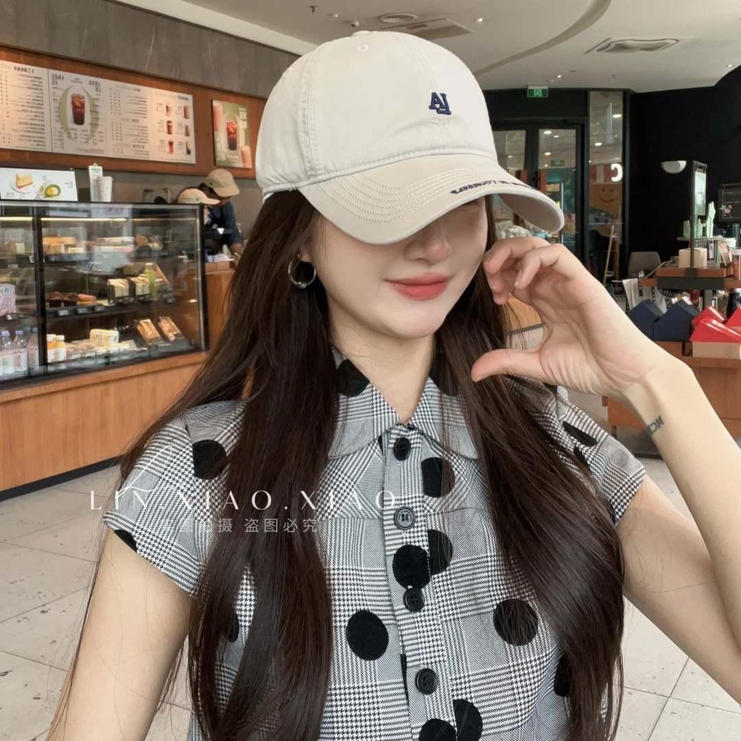 韩版刺绣鸭舌帽女百搭棒球帽简约休闲修饰脸型显脸小