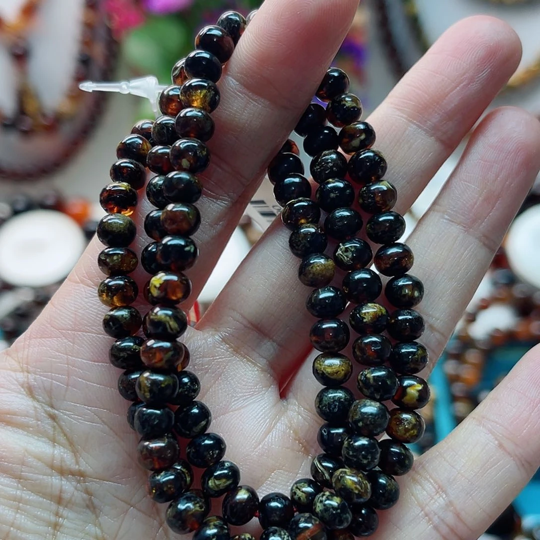 琥珀颈饰未镶嵌真*美琥珀6