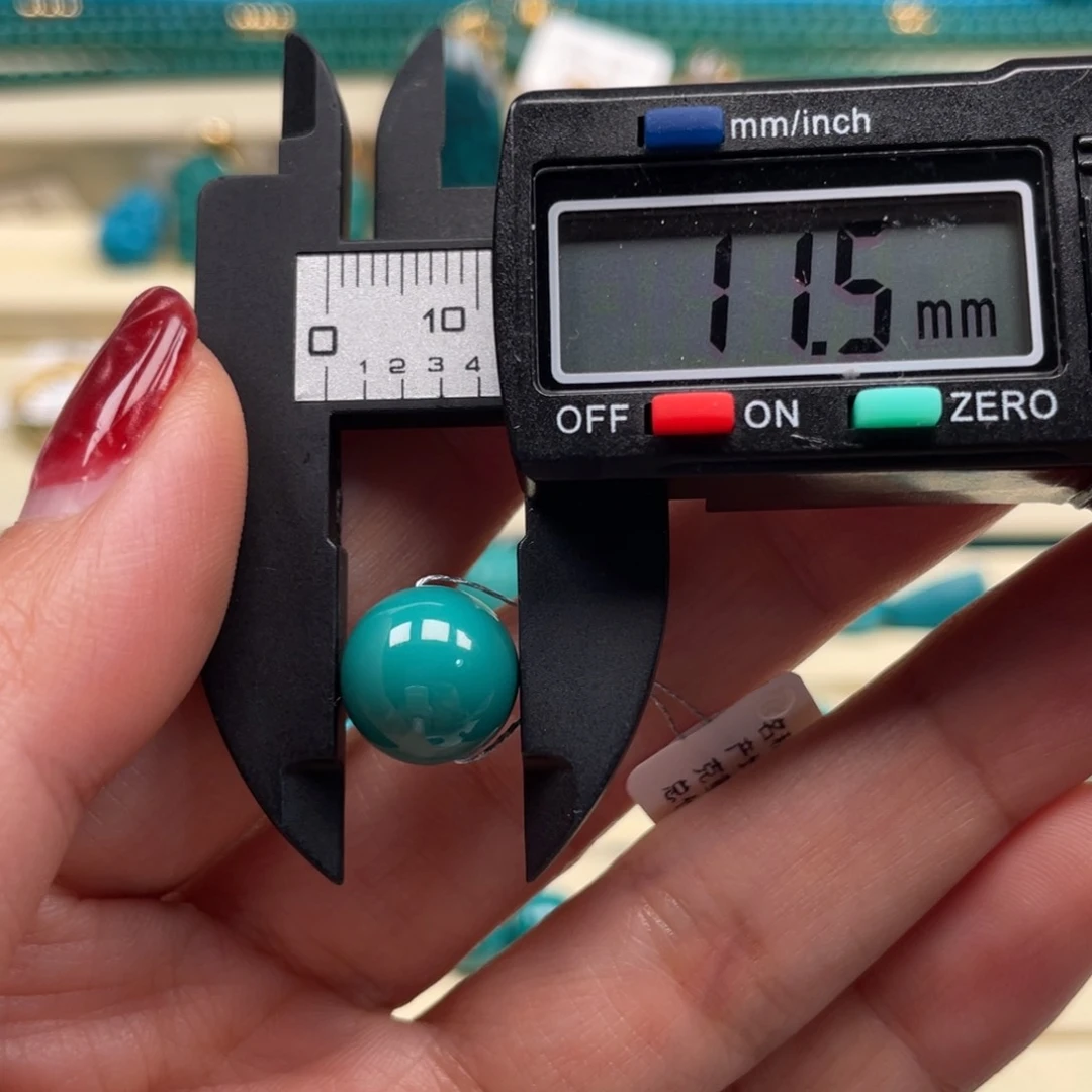 未镶嵌绿松石珠宝奇石圆珠