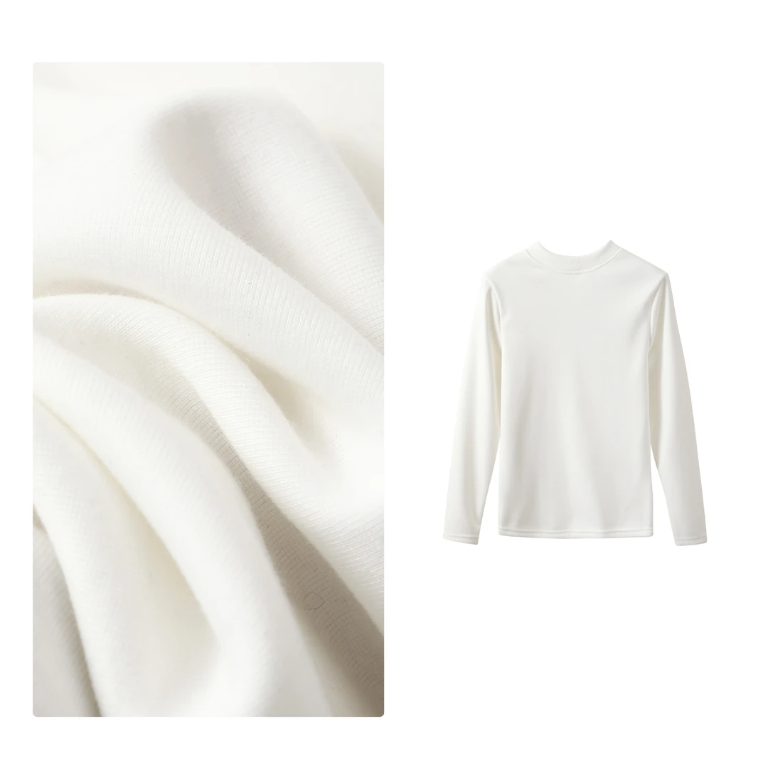 门店17&9！加厚银狐绒~亲肤舒适高领防风保暖打底衫女C19805