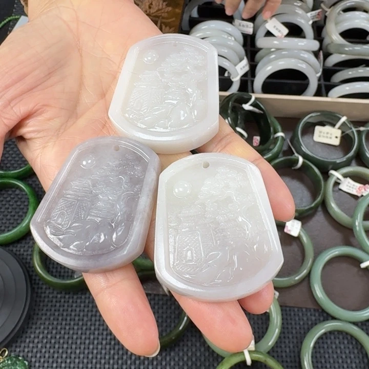 颈饰未镶嵌和田玉发其一