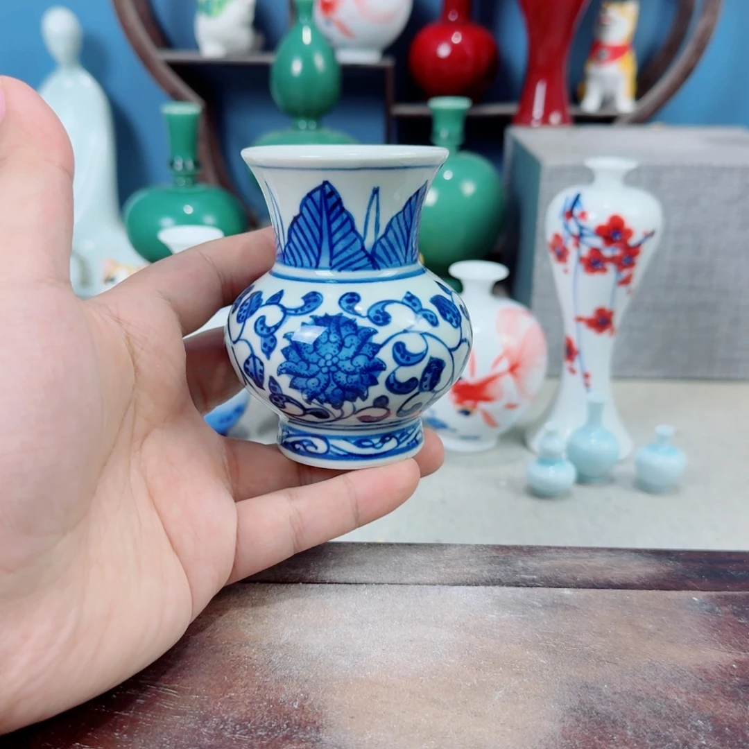 陶瓷手工小花器摆件