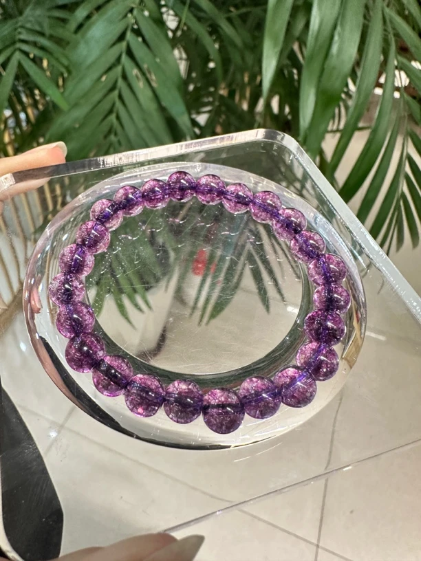 精美紫水晶卡8毫米单圈手串