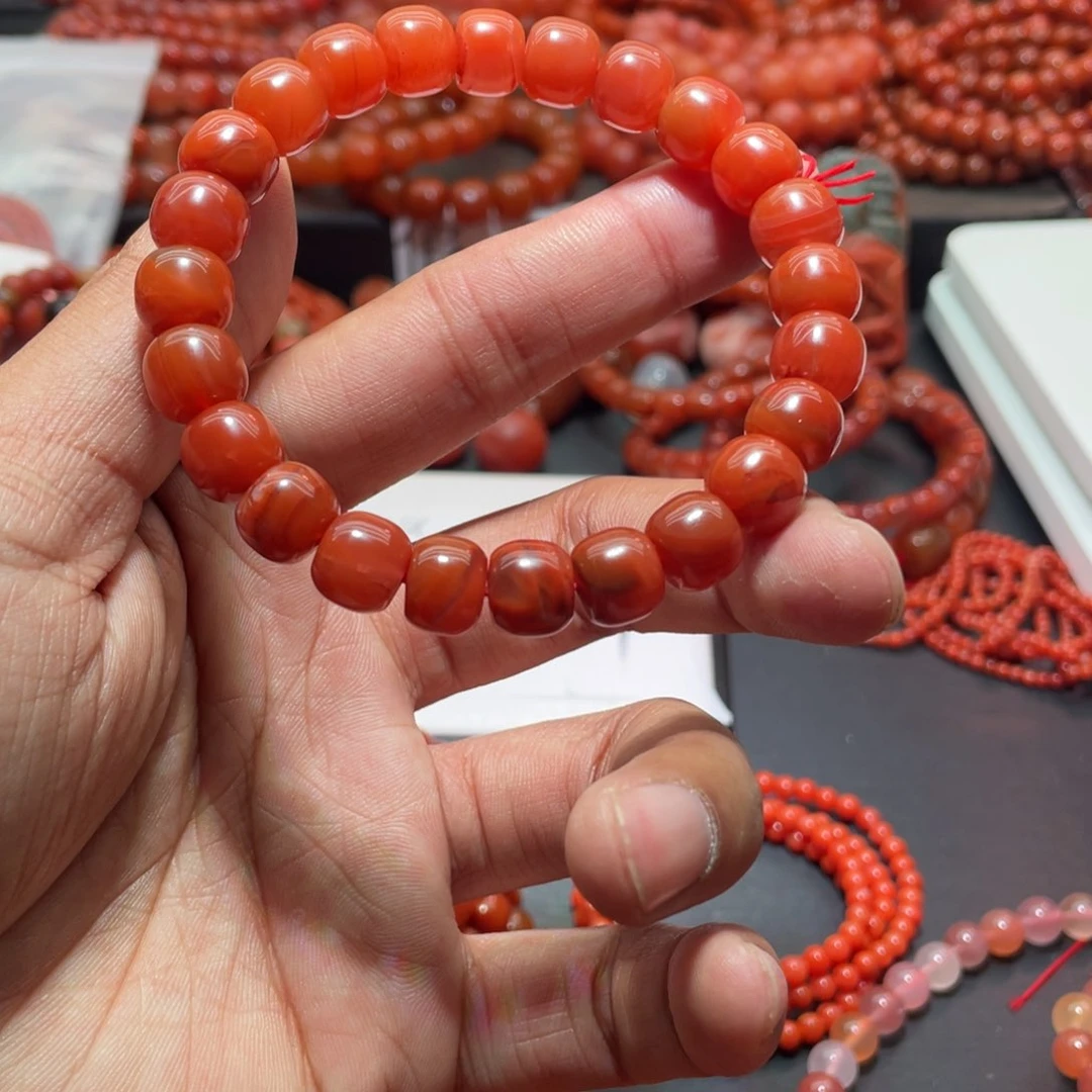 南红玛瑙手链未镶嵌