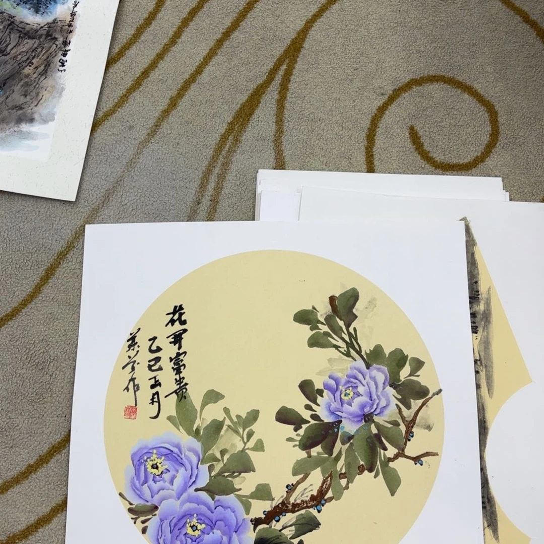 国画吴兰芬斗方李欣主播