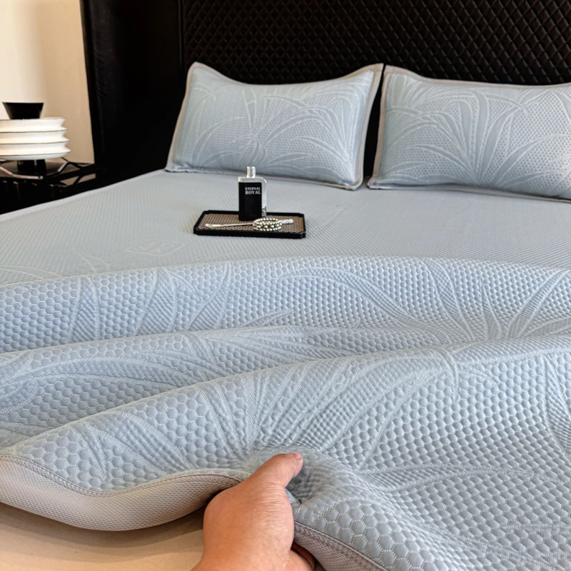 轻奢冰豆豆凉席三件套2025新款夏天凉感空调软席可水洗单人夏凉垫