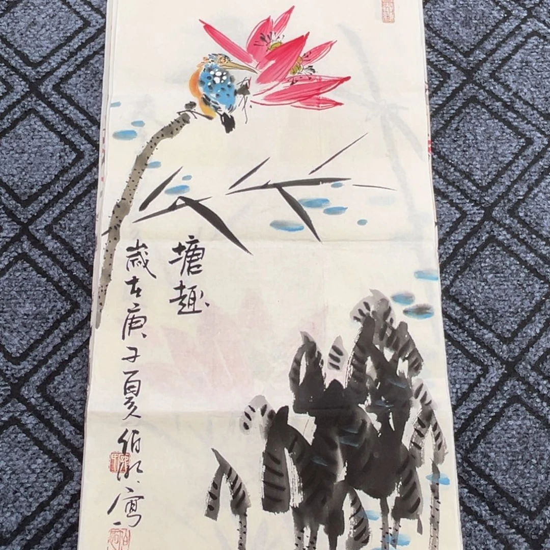 国画四尺四开花鸟