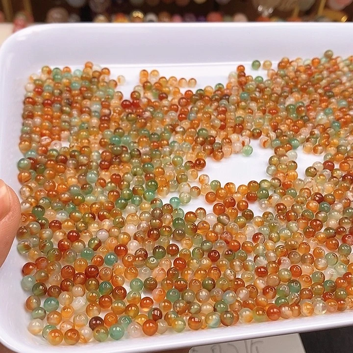 未镶嵌卡4孔雀玛瑙100个玛瑙/玉髓