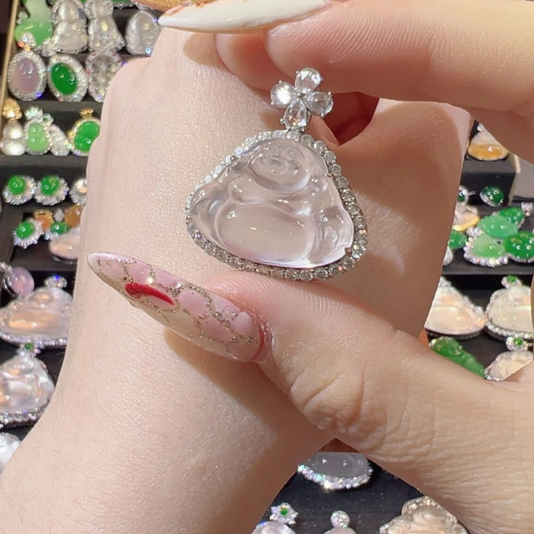 石英质玉颈饰银S925镶嵌安*