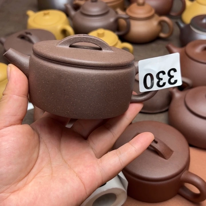 茶壶紫砂紫泥半手工160cc左右大瑕疵