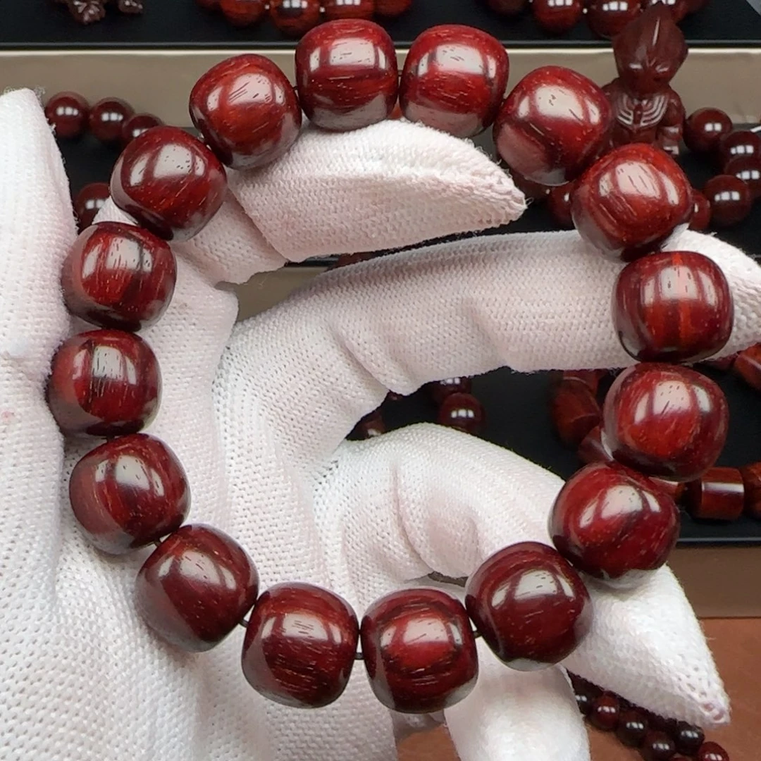 手串/手链小叶紫檀原生态印度小叶紫檀13.14桶珠