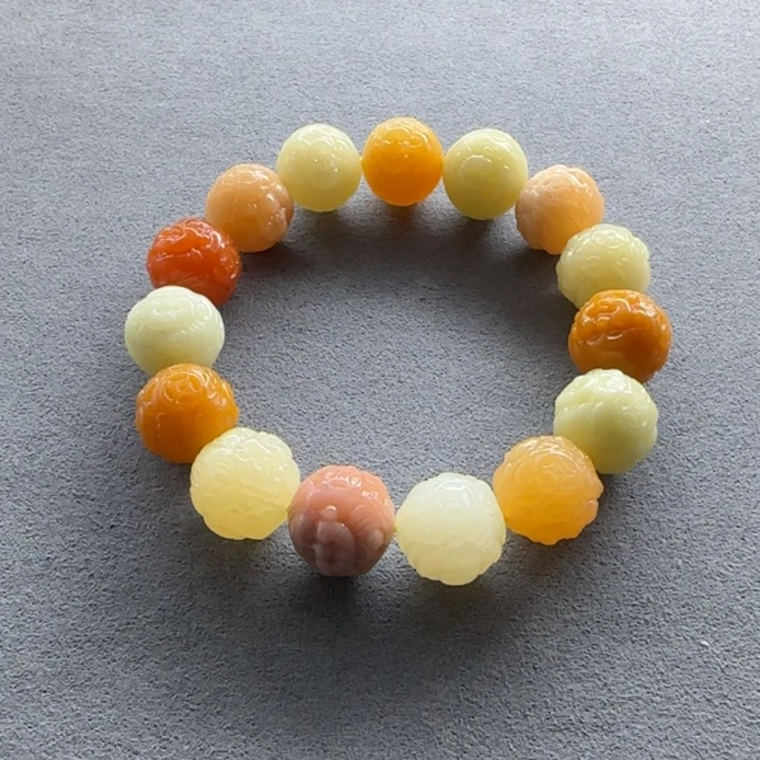 石英质玉（缅黄）手串未镶嵌晨**肖