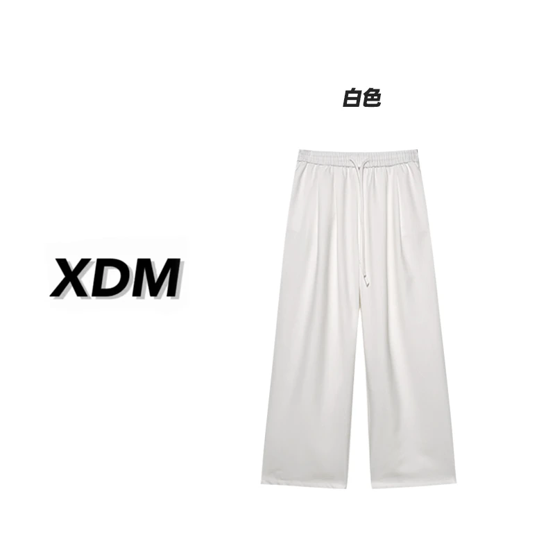 【蓝调时刻】亚麻松紧腰系带宽松阔腿裤松弛感大码女孩显瘦长裤3735