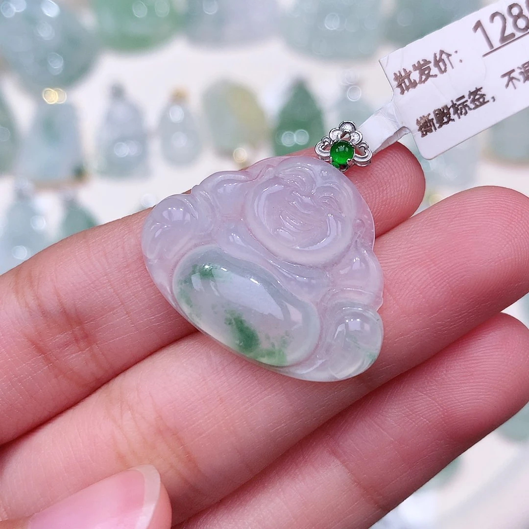 颈饰18K金镶嵌翡翠21.7-27.8-4.2