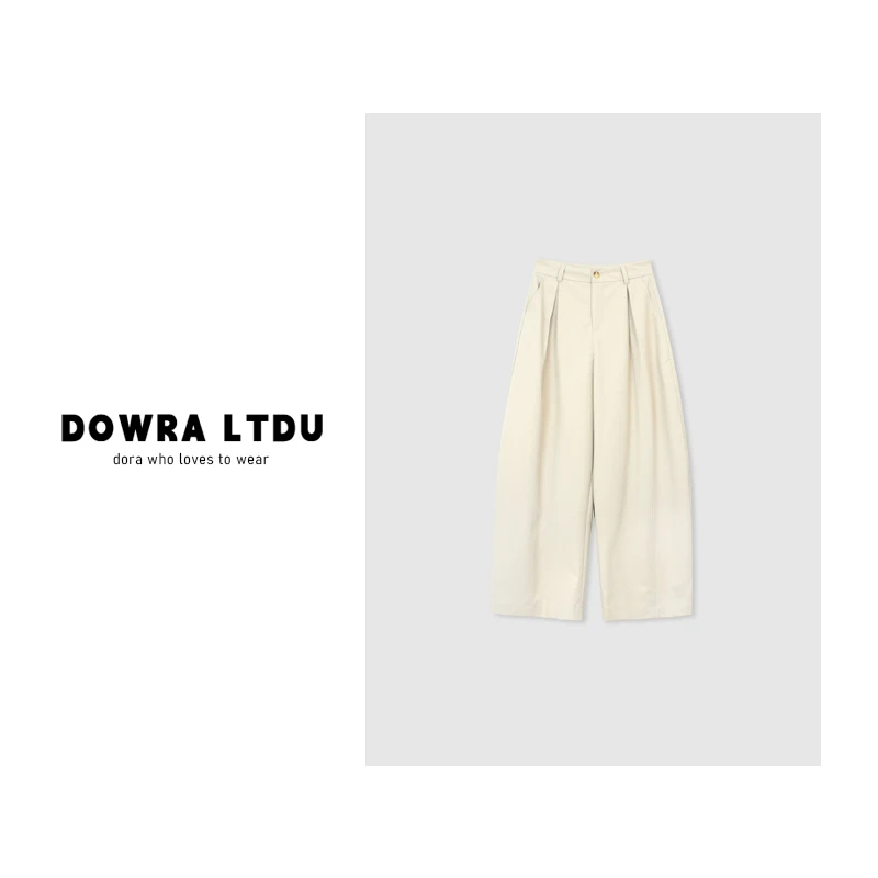 朵拉【不得不入】2025年秋季新款纯色百搭弯刀休闲裤女11-25813