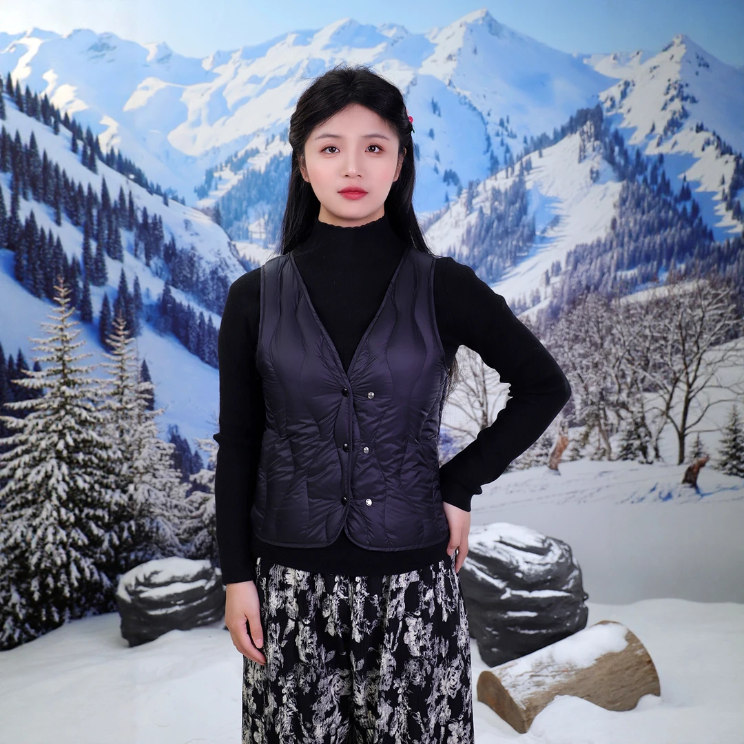 短款马甲显瘦内穿女士秋冬马夹常规女百搭修身保暖外穿羽绒背心